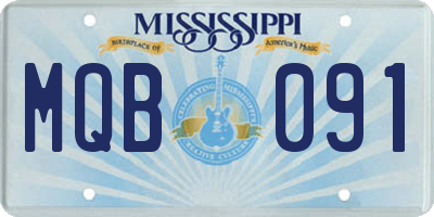 MS license plate MQB091