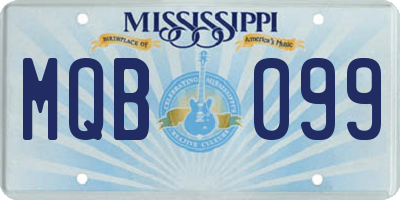 MS license plate MQB099
