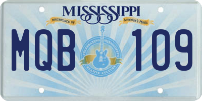 MS license plate MQB109