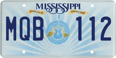 MS license plate MQB112