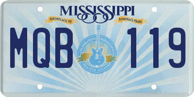 MS license plate MQB119