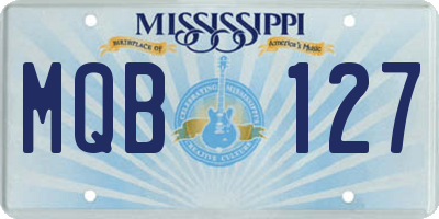 MS license plate MQB127