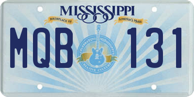 MS license plate MQB131