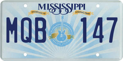 MS license plate MQB147