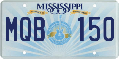 MS license plate MQB150