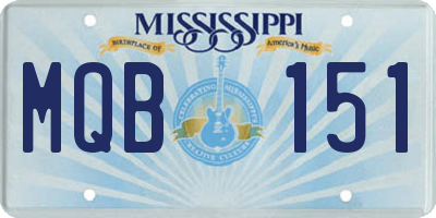 MS license plate MQB151