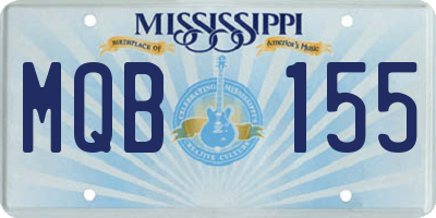 MS license plate MQB155