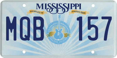 MS license plate MQB157