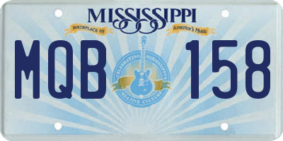 MS license plate MQB158
