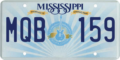 MS license plate MQB159