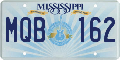 MS license plate MQB162