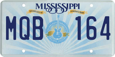 MS license plate MQB164