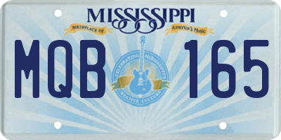 MS license plate MQB165