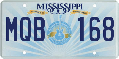 MS license plate MQB168