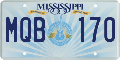 MS license plate MQB170