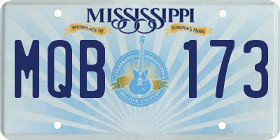 MS license plate MQB173