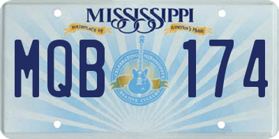 MS license plate MQB174