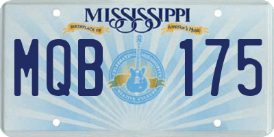 MS license plate MQB175