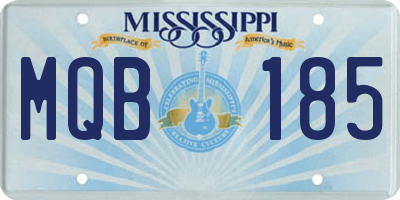 MS license plate MQB185