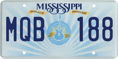 MS license plate MQB188