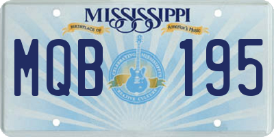 MS license plate MQB195