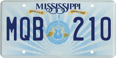 MS license plate MQB210