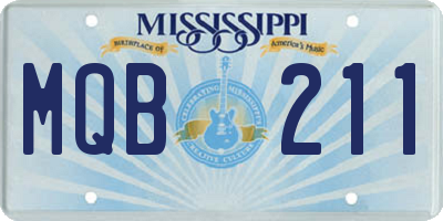 MS license plate MQB211