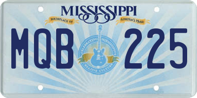 MS license plate MQB225