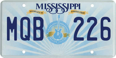 MS license plate MQB226