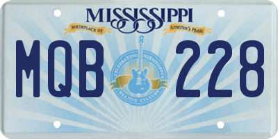 MS license plate MQB228