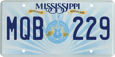 MS license plate MQB229