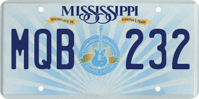 MS license plate MQB232