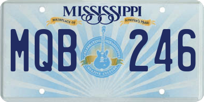 MS license plate MQB246