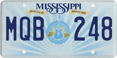 MS license plate MQB248