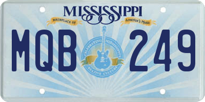 MS license plate MQB249