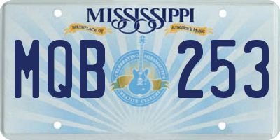 MS license plate MQB253