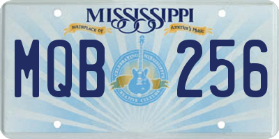 MS license plate MQB256