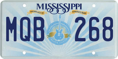 MS license plate MQB268