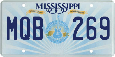 MS license plate MQB269