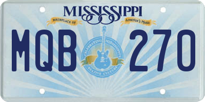 MS license plate MQB270