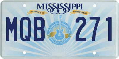 MS license plate MQB271
