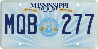 MS license plate MQB277