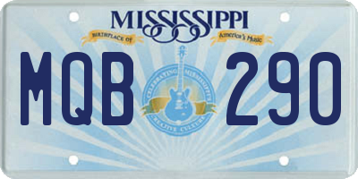 MS license plate MQB290