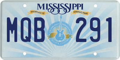 MS license plate MQB291