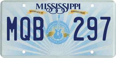 MS license plate MQB297