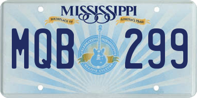MS license plate MQB299