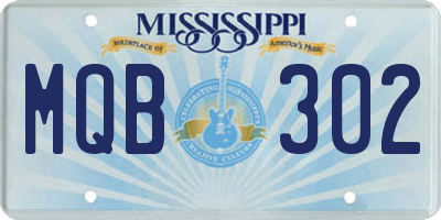 MS license plate MQB302
