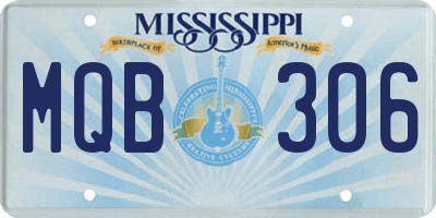 MS license plate MQB306