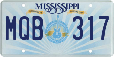 MS license plate MQB317