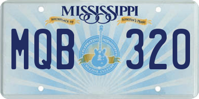 MS license plate MQB320
